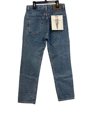 Calvin Klein Womens Relaxed Fit Tapered Leg Stonewash Denim Jeans Size 9